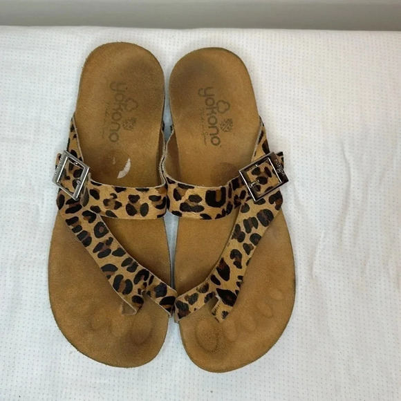 Yukono leopard strap sandals - Picture 3 of 6